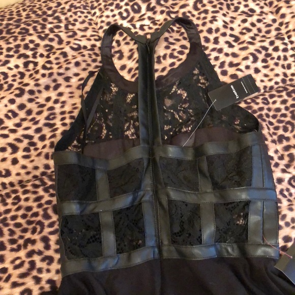 Woman’s black Bebe party dress - Picture 6 of 8